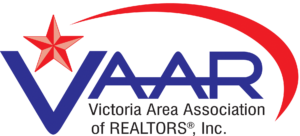 A logo for the victoria area association of realtors.