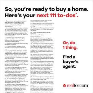 A real estate ad with the words " so, you 're ready to buy a home ".